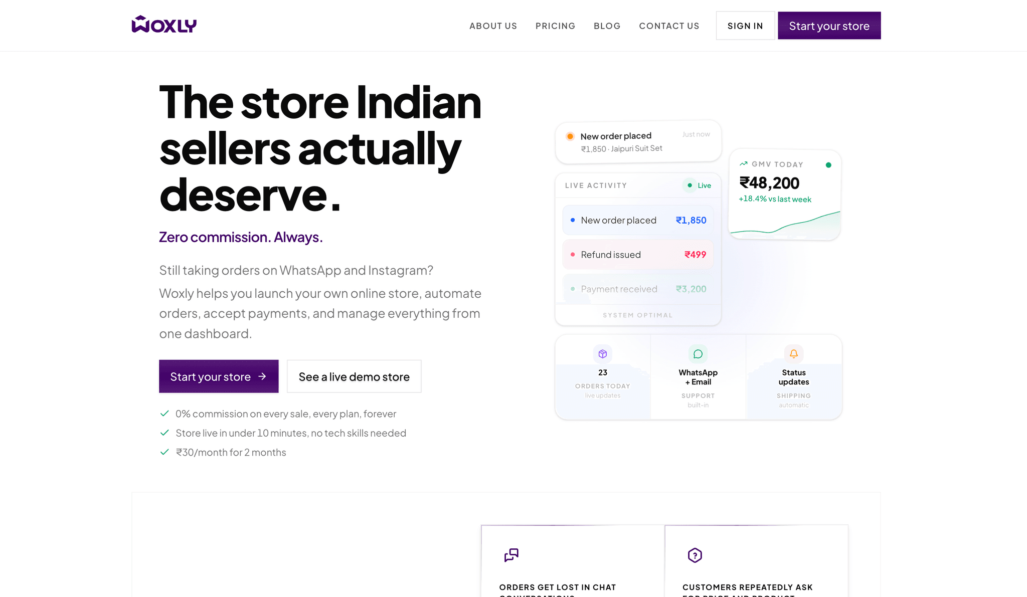 Woxly Store - Shopify-like Commerce Platform - Project screenshot showcasing the design and functionality