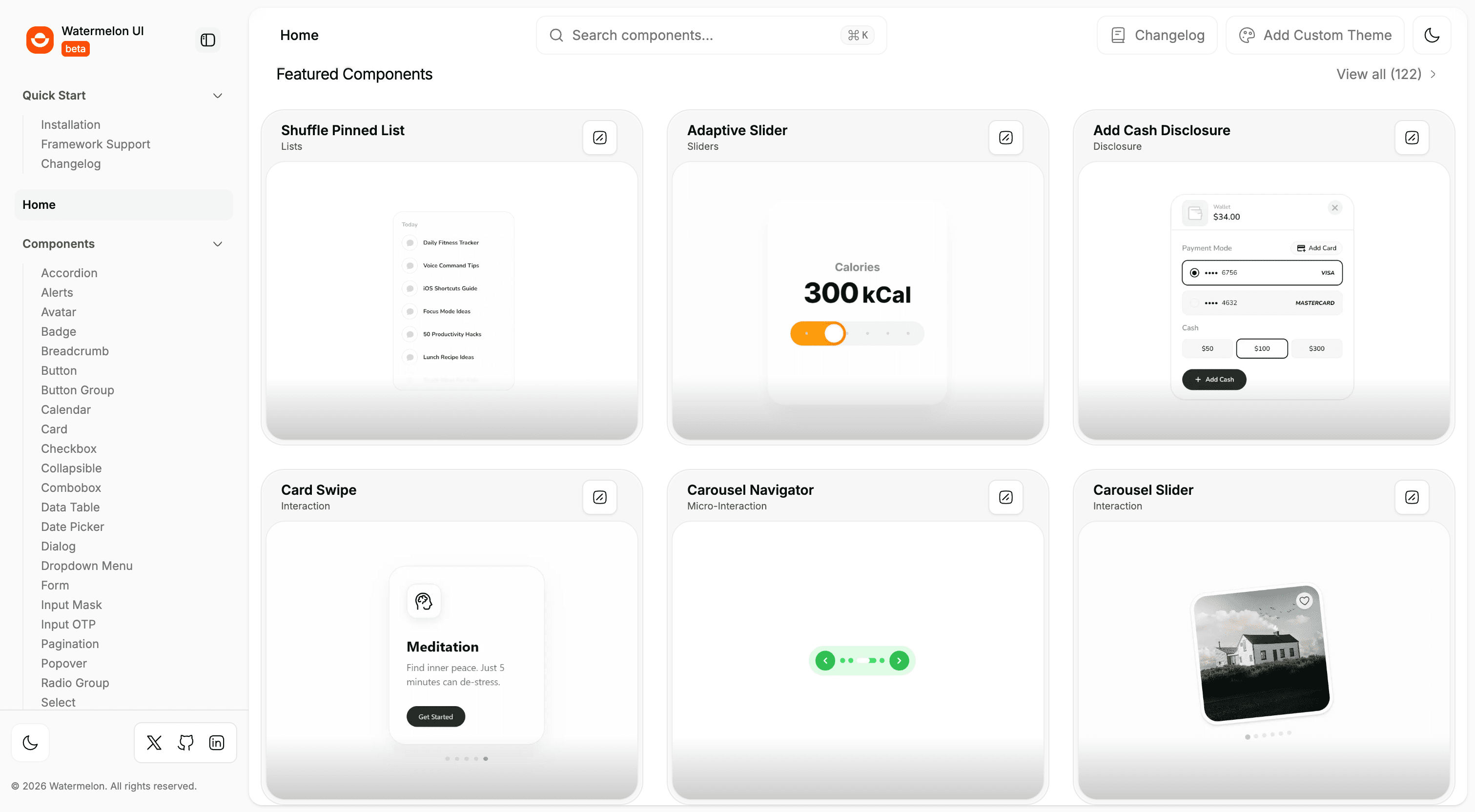 Watermelon UI - Components Platform