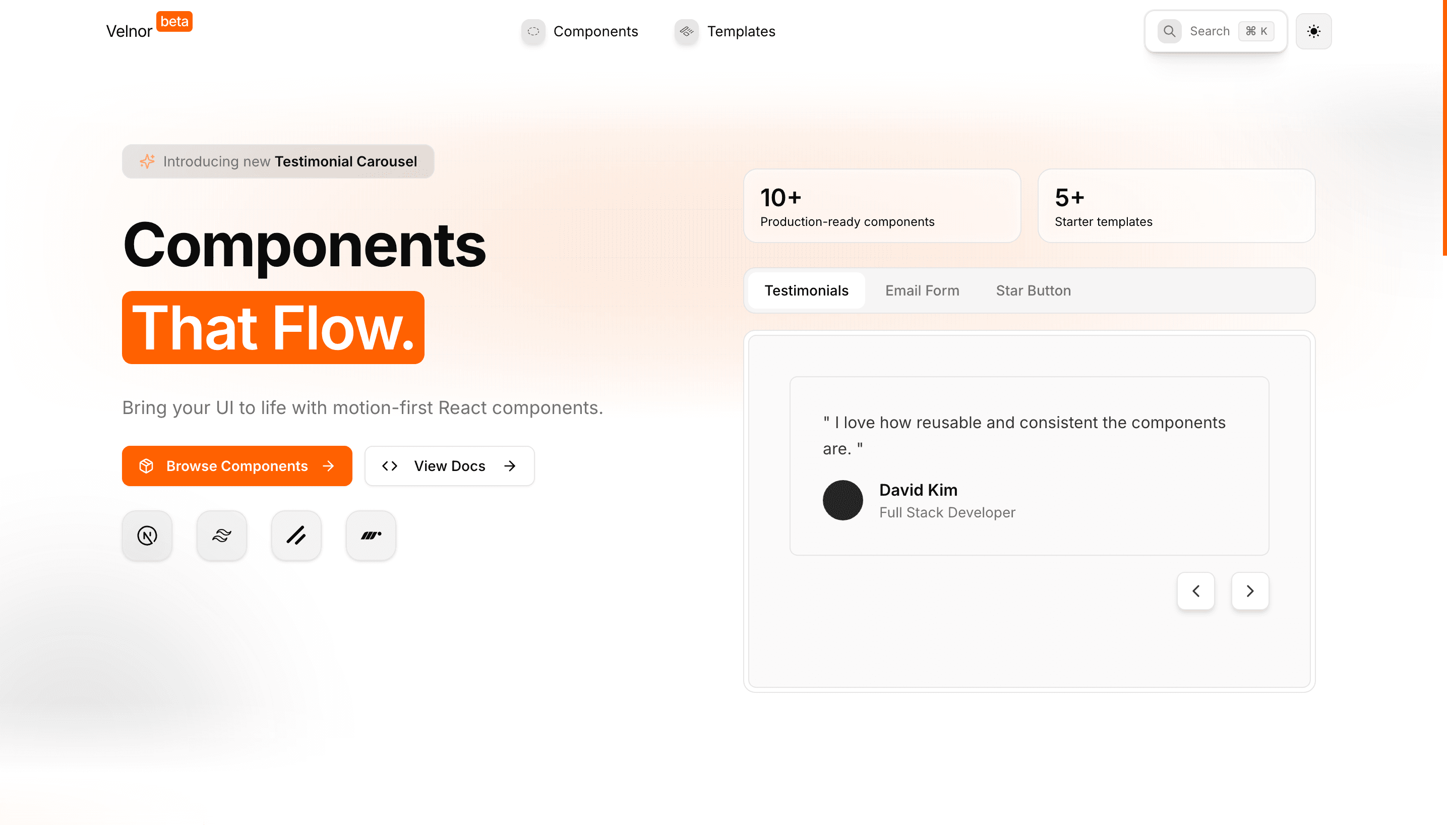 Velnor UI - A UI components library